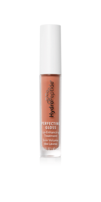 Warm, creamy but sheer nude beige lip gloss with volumizing peptides